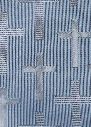 Blue Textured Cross Men's Tie