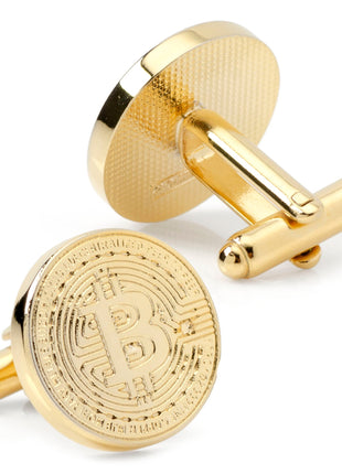 Crypto Bitcoin Debossed Cufflink