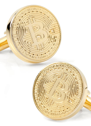 Crypto Bitcoin Debossed Cufflink