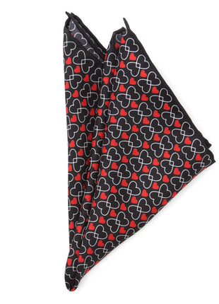 Intertwined Hearts Pocket Square