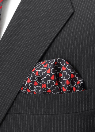 Intertwined Hearts Pocket Square