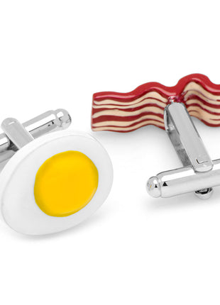 Bacon and Eggs Breakfast Cufflinks