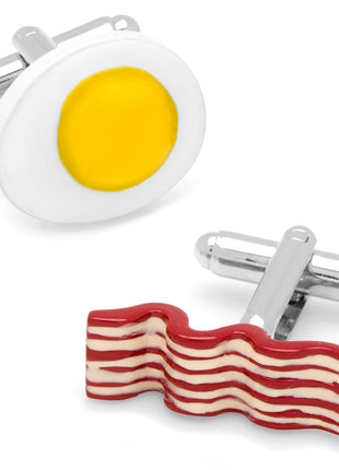 Bacon and Eggs Breakfast Cufflinks