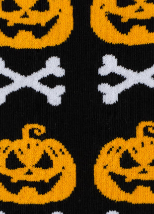 Bad To The Bone Pumpkin Black Men's Socks