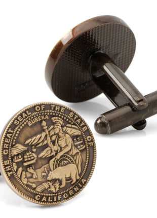 California Seal Embossed Cufflink