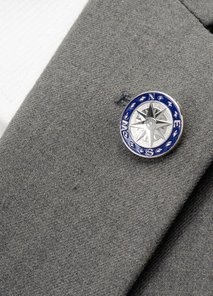 Blue Compass Lapel Pin