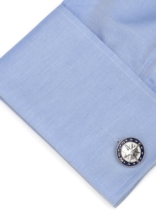 Blue Compass Cufflinks