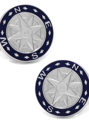 Blue Compass Cufflinks