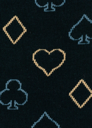 Card Suits Casino Blue Men's Socks
