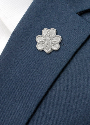Celtic Knot Shamrock Lapel Pin