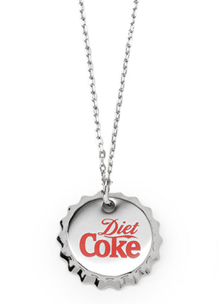Diet Coke Bottle Cap Red Necklace