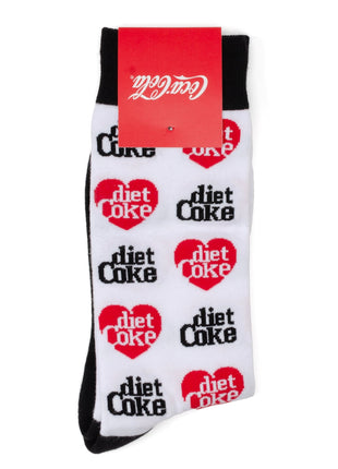 Diet Coke White Dress Socks