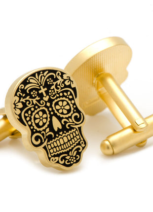 Gold Day of the Dead Cufflinks