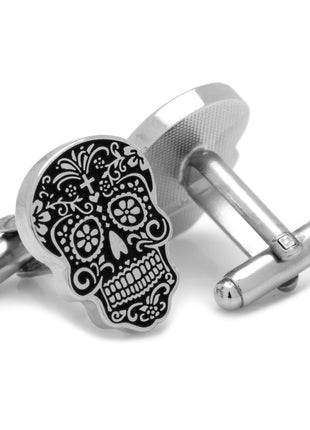 Silver Day of the Dead Cufflinks
