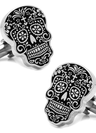 Silver Day of the Dead Cufflinks