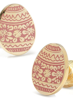 Decorative Dark Blush Egg Cufflinks