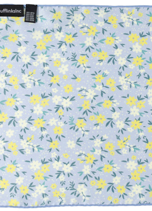 Floral Blue Pocket Square