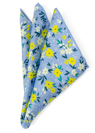 Floral Blue Pocket Square