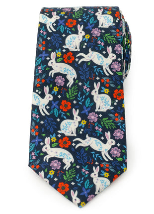 Floral Rabbit Men's Tie