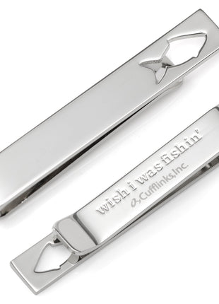 Fishing Cut-Out Hidden Message Tie Bar