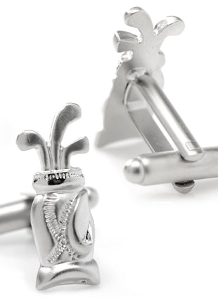 Plated Golf Bag Cufflinks