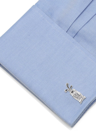 Plated Golf Bag Cufflinks