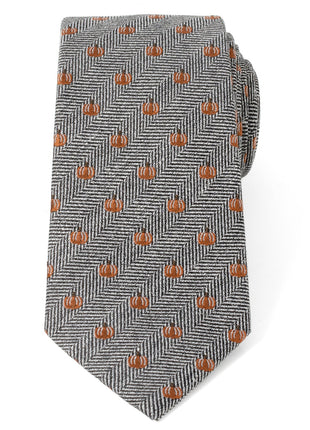 Holiday Pumpkin Herringbone Tie