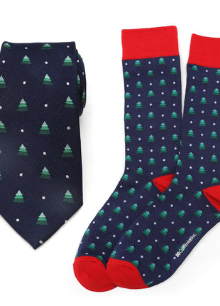Holiday Tree Tie and Sock Gift Set
