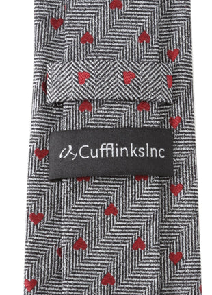 Herringbone Heart Men's Tie