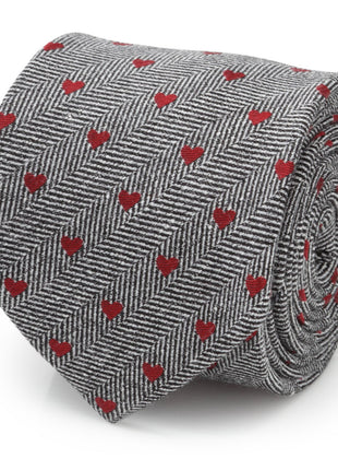 Herringbone Heart Men's Tie