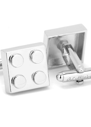 Silver Building Block Cufflinks
