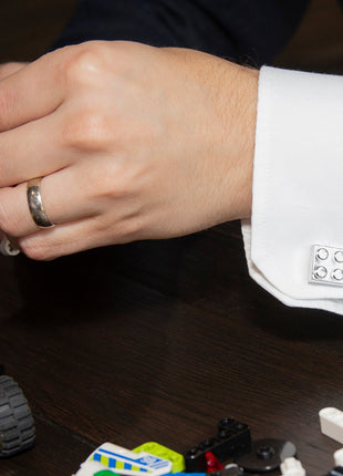Silver Building Block Cufflinks