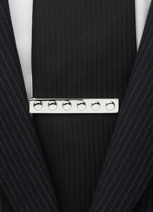 Silver Building Block Tie Bar
