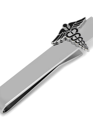 Medical Caduceus Tie Bar