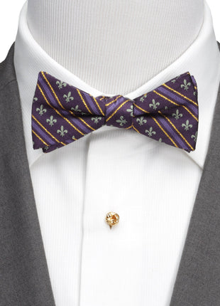 Mardi Gras Stripe Bow Tie