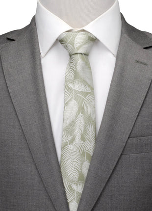 Palm Leaf Light Sage Tie