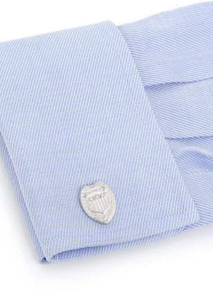 Silver Police Badge Cufflinks