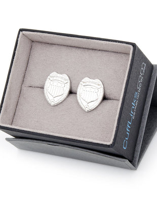 Silver Police Badge Cufflinks
