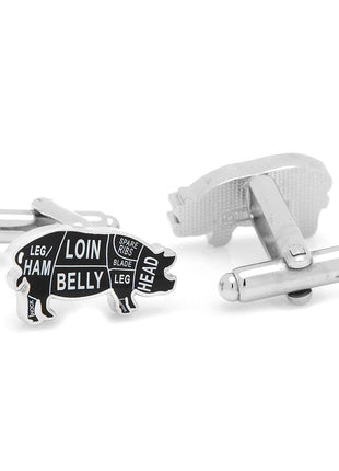 Pork Butcher Cuts Cufflinks