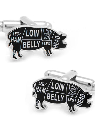 Pork Butcher Cuts Cufflinks