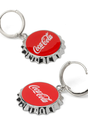 Coca-Cola Red Bottle Cap Earrings
