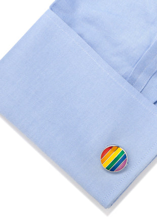 Rainbow Stripe Cufflinks
