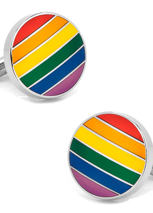 Rainbow Stripe Cufflinks
