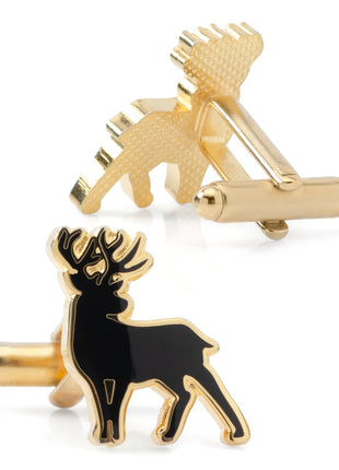 Stag Deer Gold Cufflinks