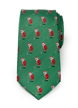 Santa Golf Par-Tee Men's Green Tie