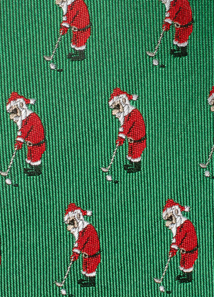 Santa Golf Par-Tee Men's Green Tie