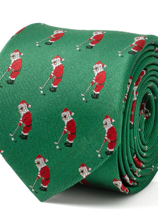 Santa Golf Par-Tee Men's Green Tie