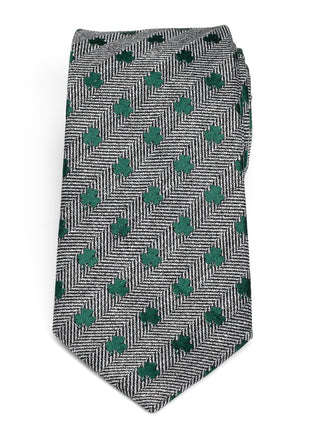 Herringbone Shamrock Men's Tie