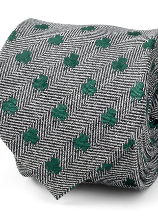 Herringbone Shamrock Men's Tie