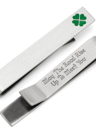 Shamrock Hidden Message Tie Bar